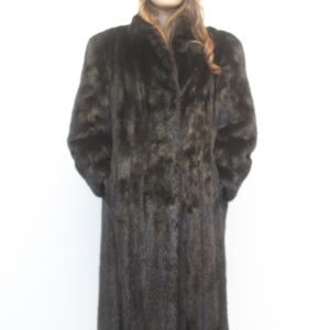 MINT CANADIAN BLACK MINK FUR COAT JACKET WOMEN WOMAN SIZE 6 SMALL