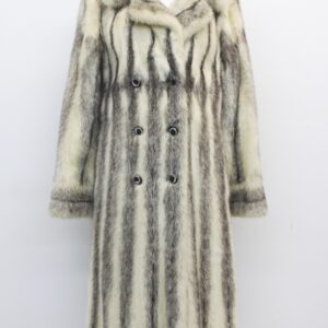 EXCELLENT BLACK CROSS MINK FUR COAT JACKET WOMEN WOMAN SIZE 4 SMALL