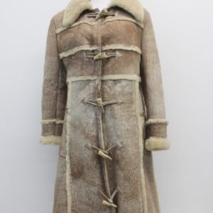 MINT BEIGE SHEEPSKIN SHEARLING LAMB FUR COAT JACKET WOMEN WOMAN SIZE 2 PETITE
