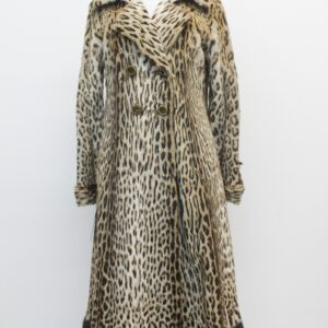 MINT OCELOT & DARK RANCH MINK FUR COAT JACKET WOMEN WOMAN 2-4 PETITE