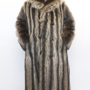 MINT RACCOON FUR FULL LENGTH COAT MEN SIZE 40-42
