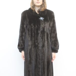 EXCELLENT CANADIAN BLACK MINK FUR COAT WOMEN SIZE 6 SMALL