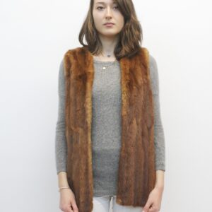 MINT CHINESE MINK FUR VEST WOMEN SIZE 2-4 PETITE