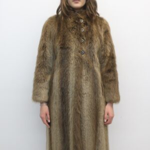 MINT BLOND BEAVER FUR COAT WOMEN SIZE 2-4 PETITE