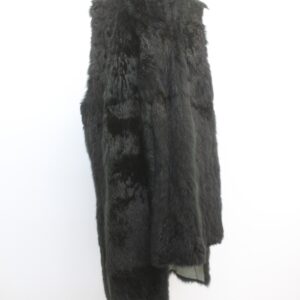 SCRAP ITEM:  DARK GREEN OPOSSUM FUR VEST WOMEN SIZE N/A