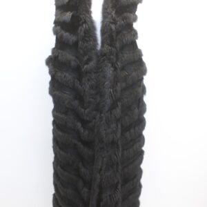 SCRAP ITEM:  BLACK OPOSSUM & RABBIT FUR VEST WOMEN SIZE N/A