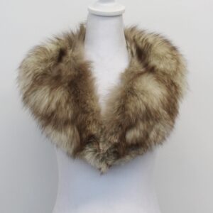 MINT NORWEGIAN BLUE FOX FUR SHAWL COLLAR WRAP SIZE 32" X 5"