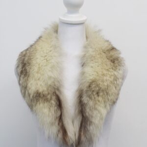 MINT NORWEGIAN BLUE FOX FUR SHAWL COLLAR WRAP SIZE 33" X3. 5"