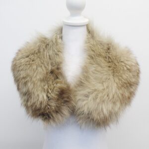 MINT NORWEGIAN BLUE FOX FUR SHAWL COLLAR WRAP SIZE 24" X8"