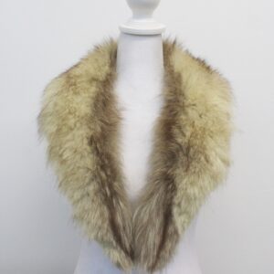 MINT NORWEGIAN BLUE FOX FUR SHAWL COLLAR WRAP SIZE 36" X3.5"