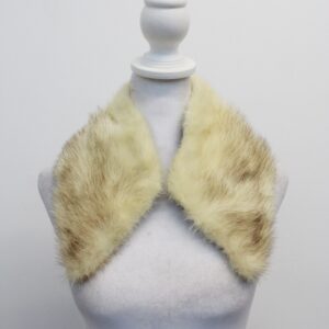 EXCELLENT BROWN CROSS MINK FUR WING COLLAR WRAP SIZE 18" X 5"