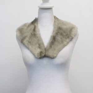 EXCELLENT GRAY SAPPHIRE MINK FUR SHAWL COLLAR WRAP SIZE 24" X 3.5" NEW LINING!