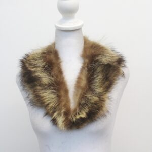 MINT RACCOON FUR SHAWL COLLAR WRAP SIZE 26" X 3" MEN WOMEN
