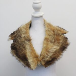 MINT TANUKI RACCOON FUR NOTCH COLLAR WRAP SIZE 28" X 5" MEN WOMEN