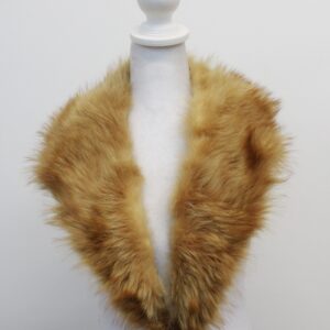 MINT TANUKI RACCOON FUR NOTCH COLLAR WRAP SIZE 36" X 3" MEN WOMEN