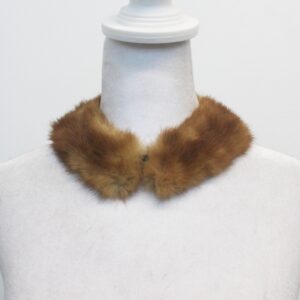 MINT CHINESE MINK FUR SHAWL COLLAR WRAP SIZE 14" X 2" WOMEN
